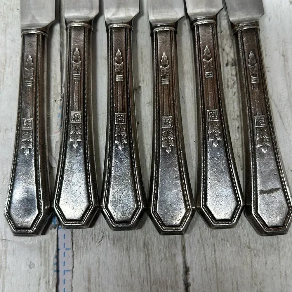 Knives Knife‎ Insico Venture Stainless Steel Flatware Silverware Set of 6